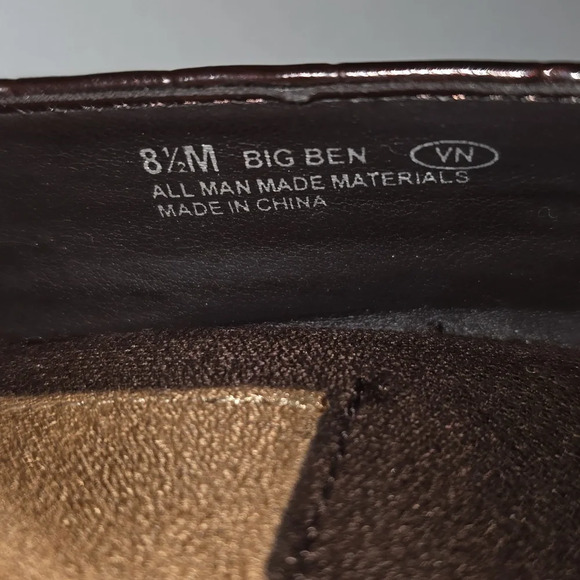 Aerosoles Big Ben Brown Crocodile Heels w Peep Toes Womens Size 8.5 - Picture 7 of 11